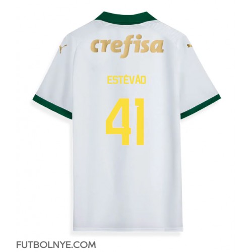 Camiseta Palmeiras Estevao Willian #41 Visitante Equipación 2024-25 manga corta